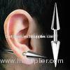 316L Surgical Steel Unisex Non - Allergic Long Spike Fake Plug Earrings / Ar Studs Without Tags