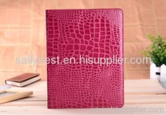 shinning red crocodile leather ipad cover