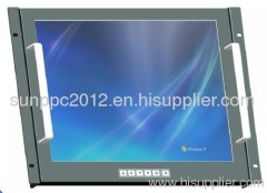 15" 7U Rack Mount touchscreen industrial Monitor VGA+DVI