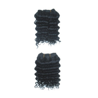 2pcs set Deep wave human machine made hair weave weft