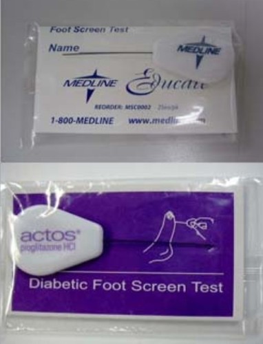 diabetic foot screen test monofilament