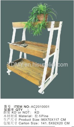 plant wooden racks