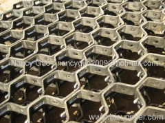 Q345 hexsteel/ hexmesh for ball mill/ furnace lining fixing hex-mesh