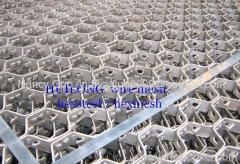 Q345 hexsteel/ hexmesh for ball mill/ furnace lining fixing hex-mesh