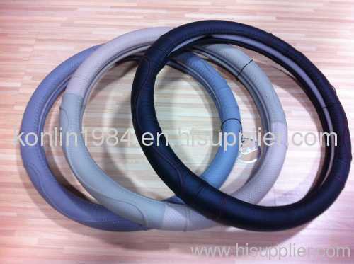 GENUINE LEATHER- CAR STEERING WHEEL COVER