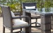 Square wicker dining table with 4chairs