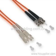 ST/SC Duplex Multimode Fiber Optical Patch Cord