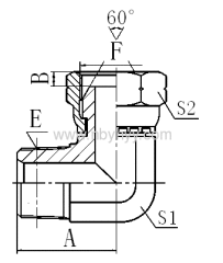 ELBOW BSP TUBE HYDRAULIC ADAPTER FITTING PIPE