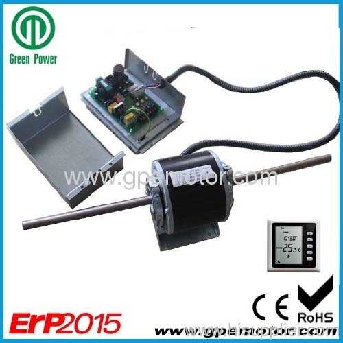 FCU fan coil units 230V Brushless DC Motor double shaft and driver