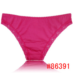 Wholesale Laced cotton briefs bikini women's undergarment