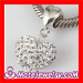 european Crystal Heart Pendant Beads