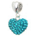 european Crystal Heart Pendant Beads