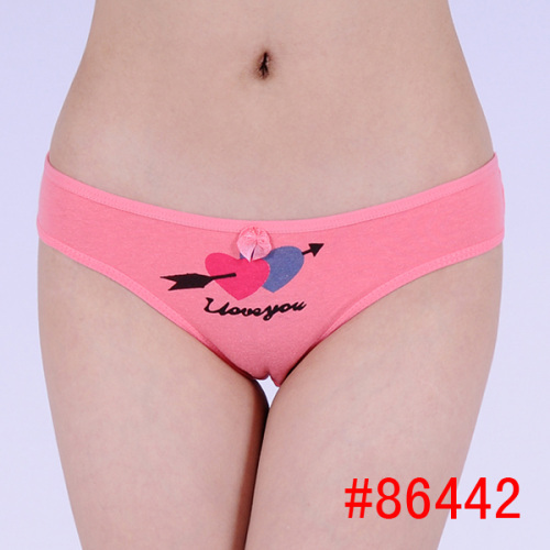 Printing cotton bikini briefs women underwear in stock