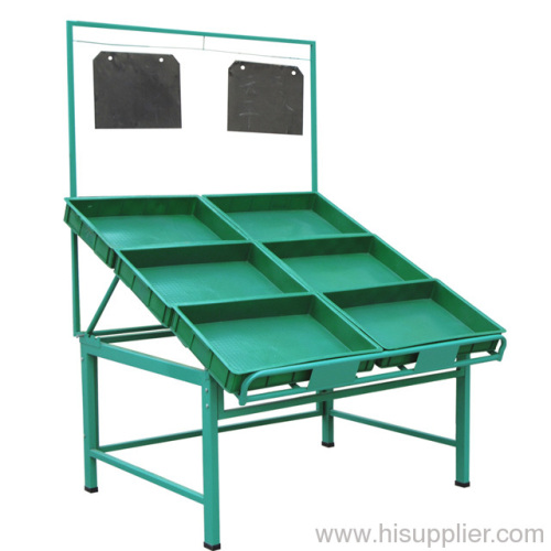 Durable Metal Supermarket Fruit Display Shelving