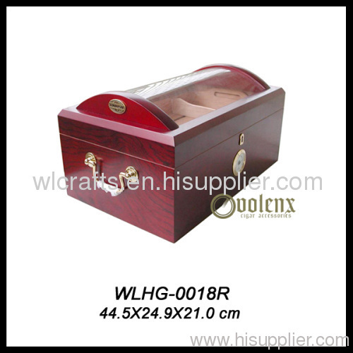 custom Cigar Packing Box with beveled glass top