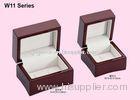 Wooden Double Ring Box, Jewelry Packaging Boxes With Customized Logo