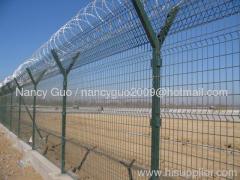 Airport security wire mesh fence