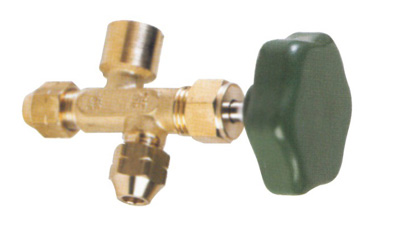 Single valve manifold without gauge refrigeration parts