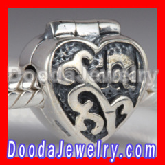 Silver european Clip Beads