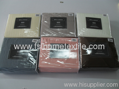 100% Cotton Bedding Sheet Made of Solid T300 Fabrics