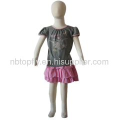 girl's T-shirt and skirt set