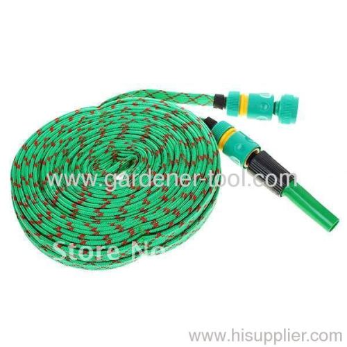 15M garden flat hose with nozzle and connector