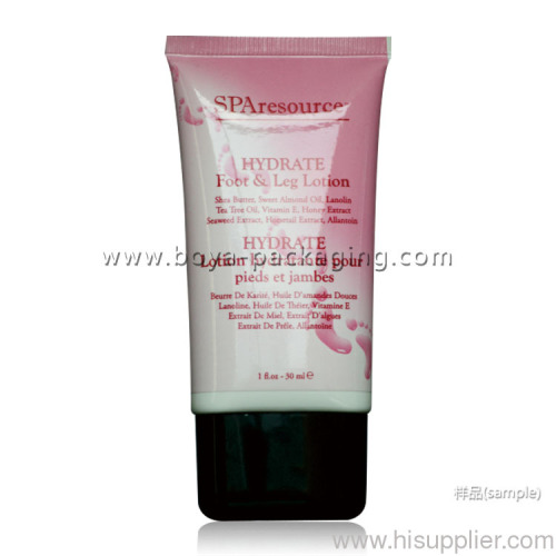 Cosmetic tube for foot lotion