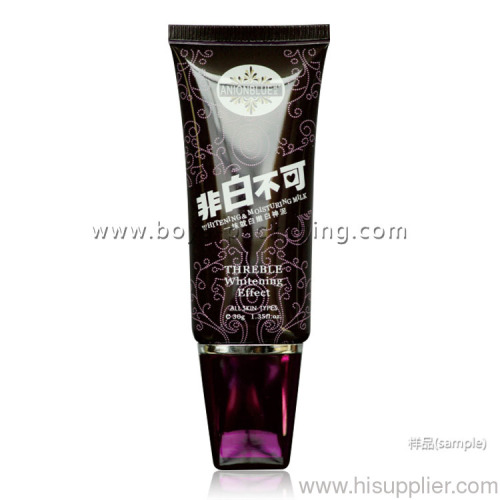 Cosmetic tube for whitenning cream