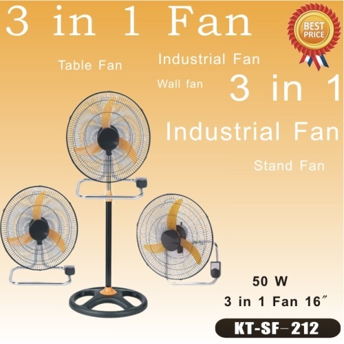 16 Inch yellow blades Stand Fan