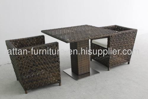 Restaurant furniture PE WICKER dining furniture square table