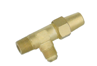 Receive valve for refrigeration flare type