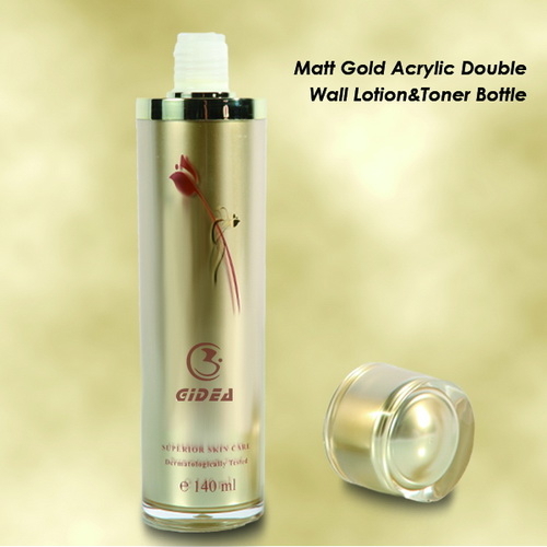 cylinder acrylic skin care lotion bottle