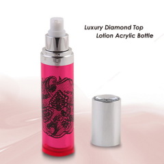 15ml 30ml 50ml Cylinder Silver Diamond Shaped Cream Bottles