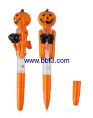 Pumpkin promotional ballpoint pen with lighting