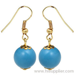 Turquoise Bead Dangle Earring,Fashion Earrings 2013 Wholeslae