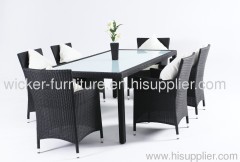 Rectangle wicker dining set with 6chairs