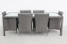 Flat wicker rectangle dining set with 6chairs