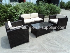 Patio assemble wicker sofa chair in 4pcs