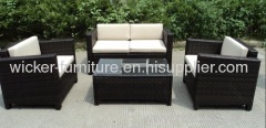 Assemble patio wicker sofa chair in 4pcs
