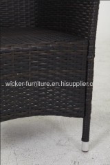 Patio wicker leisure individual chair in 3pcs