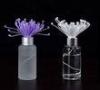 Cylindrical Cube Frosted Glass Reed Diffuser with Colored Sola Flower 100ml TS-GRD03