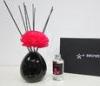 Black Ellipse Decor Room Fragrance Ceramic Reed Diffuser with Red Sola Flower TS-RD12