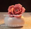 Handmade Essential Oils Diffuser with Ceramic Flower, Glossy Vase TS-CF001