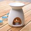 White Ceramic Aromatherapy Oil Burner, Essential Oil Warmer Room Fragrance Diffuser TS-CB002