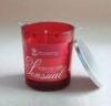 Red Home Decorative Glass Scented Candle Custom Glass Jar Candles with Lid TS-CC055