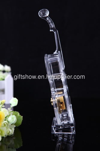 Acryl mini violin musical box; violins music boxes, Creative gift