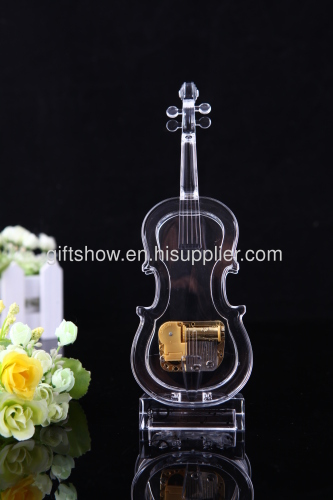 Acryl mini violin musical box; violins music boxes, Creative gift