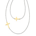 Sterling Silver Cross Sideway Necklace