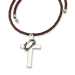 Sterling Silver Cross Sideway Necklace