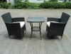 Patio wicker leisure individual chair in 3pcs